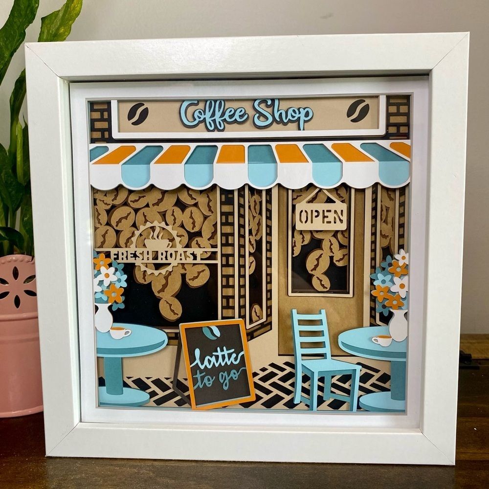 3D Coffee Shop Shadowbox - Picture 4 of 8